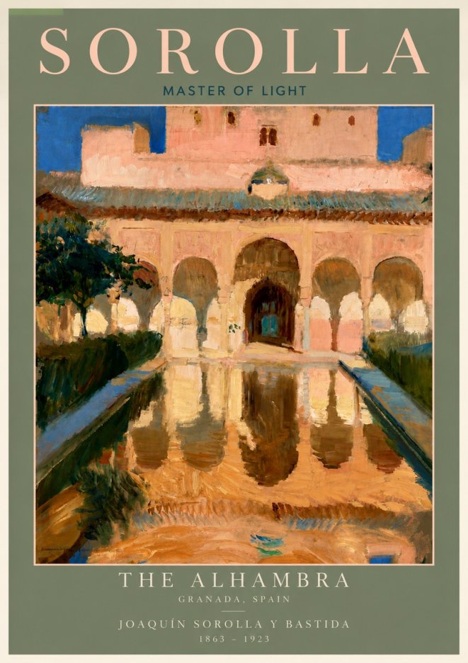 Sorolla The Alhambra No4 - Affiche