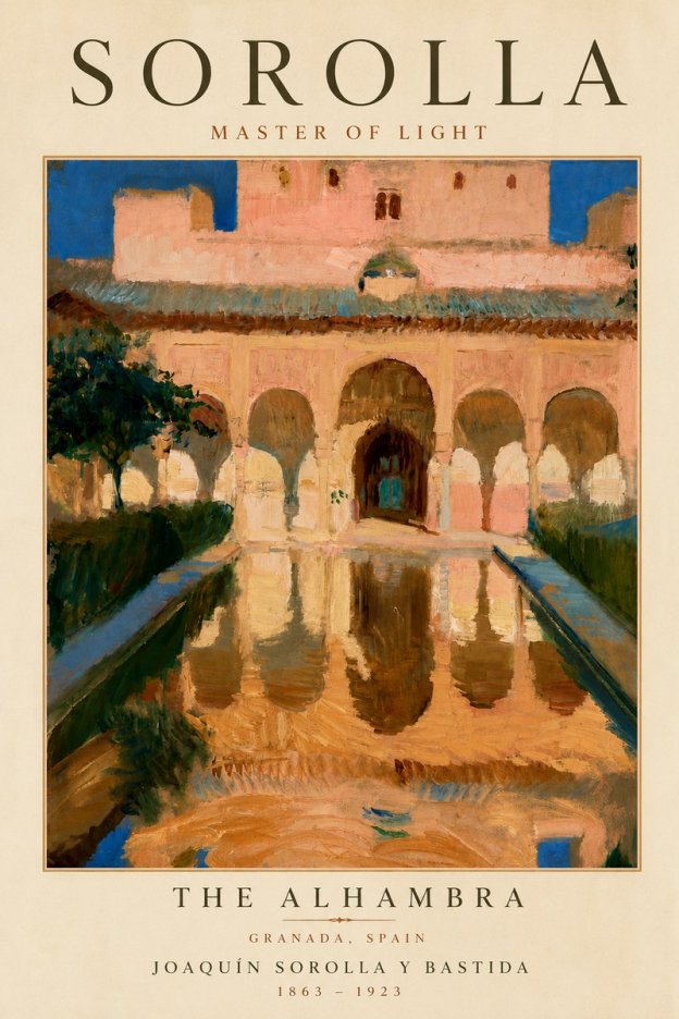Sorolla The Alhambra No5 - Affiche