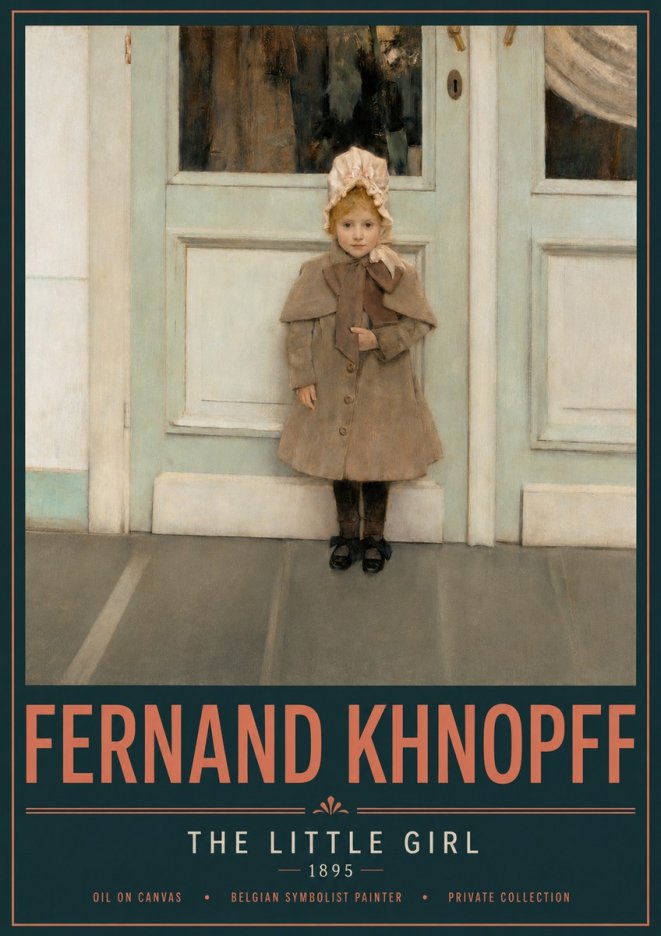 Fernand Khnopff The Little Girl No4 - Affiche