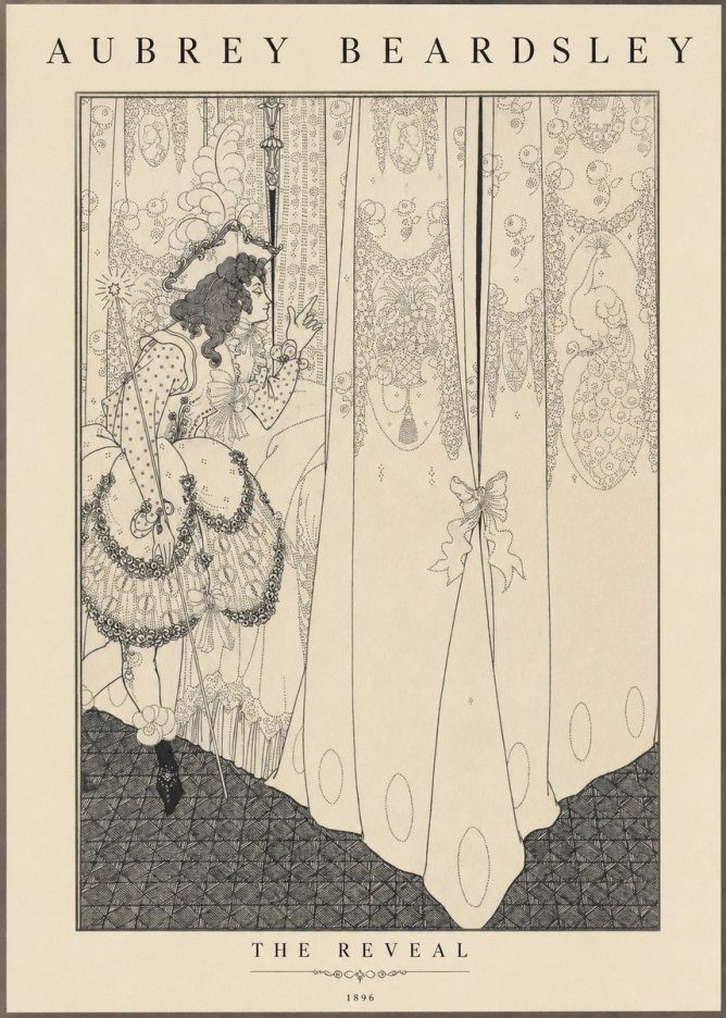 Aubrey Beardsley The Reveal No1 - Affiche