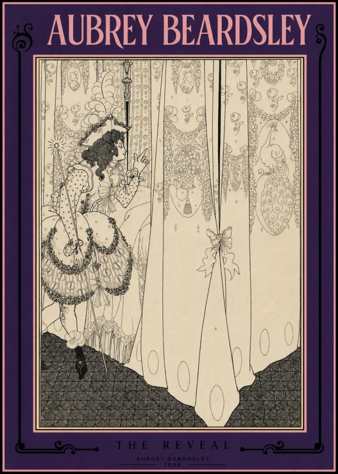 Aubrey Beardsley The Reveal No2 - Affiche