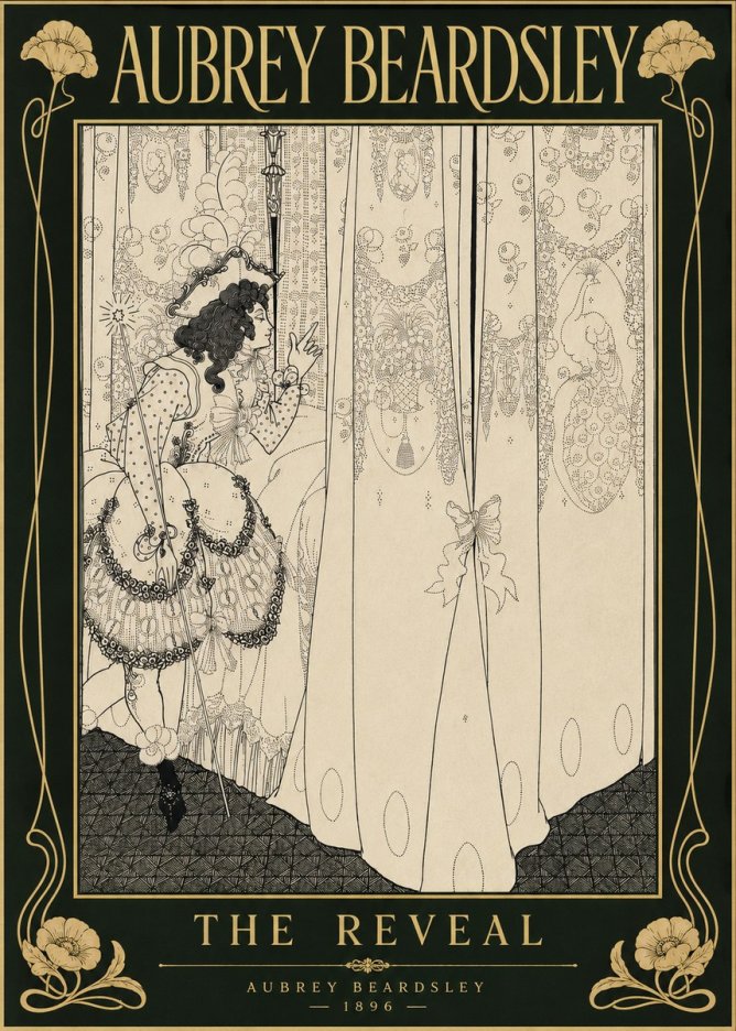 Aubrey Beardsley The Reveal No6 - Affiche