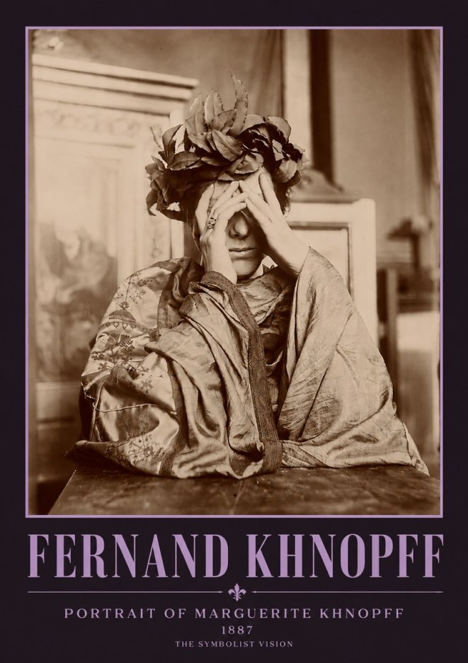 Fernand Khnopff Portrait of Marguerite Khnopff No3 - Affiche