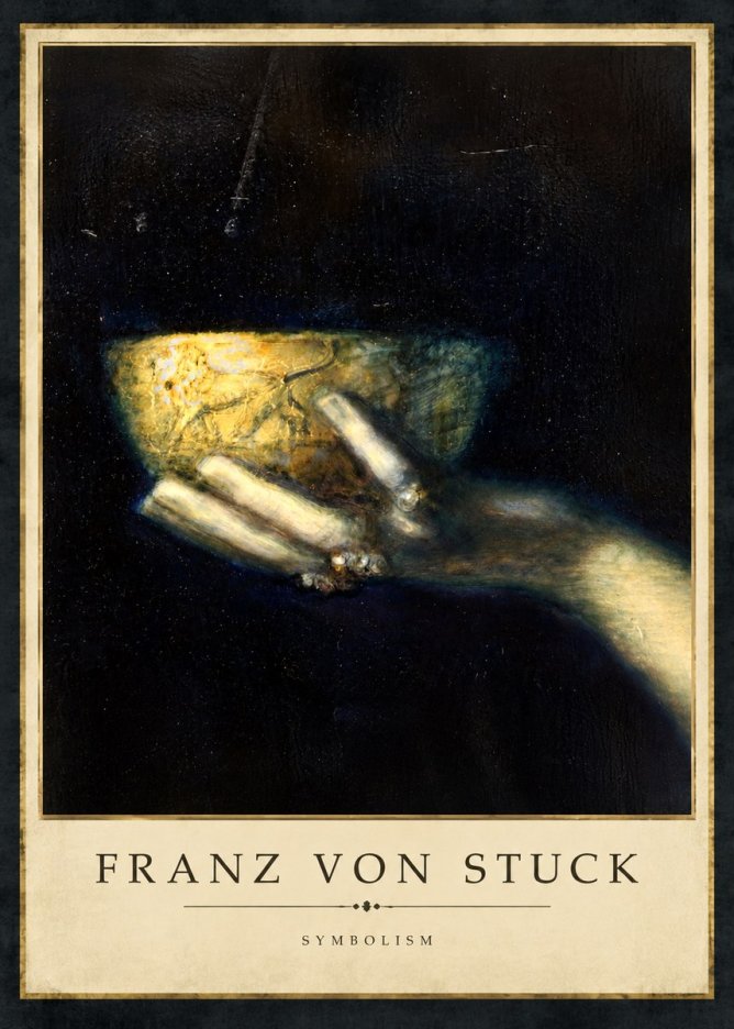 Franz von Stuck Die Schöne Hand Mit Der Schale No4 - Affiche