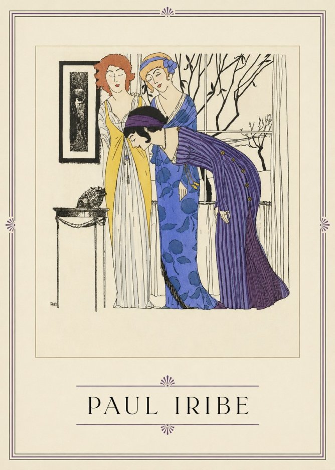 Paul Iribe Three Women and a Frog No1 - Affiche