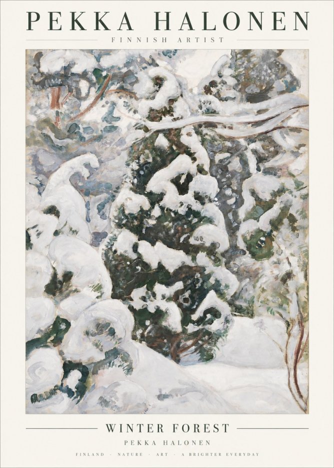 Pekka Halonen Winter Forest I No1 - Affiche