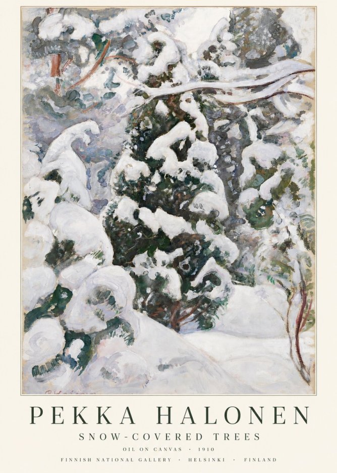 Pekka Halonen Winter Forest I No3 - Affiche
