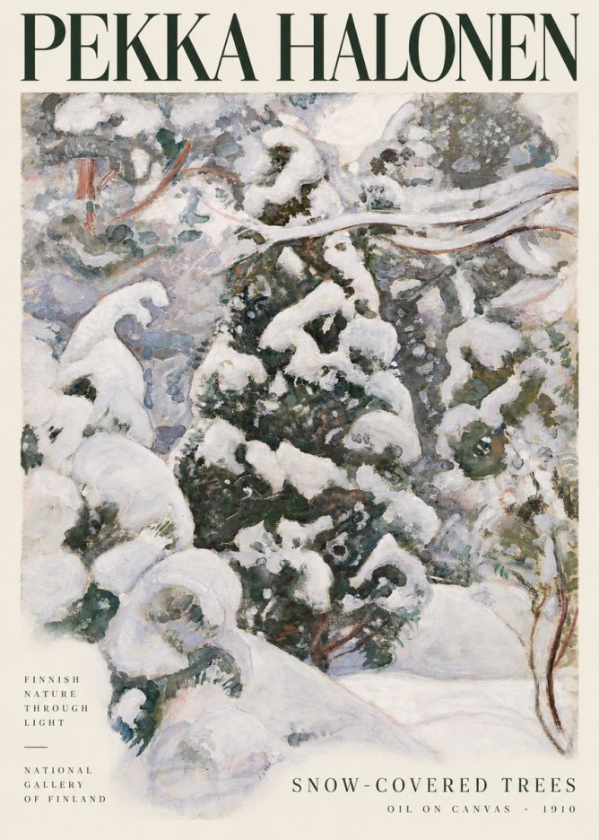 Pekka Halonen Winter Forest I No4 - Affiche