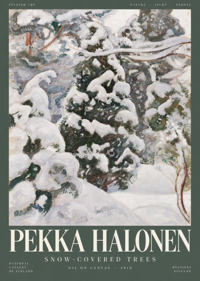 Pekka Halonen Winter Forest I No5 - Affiche