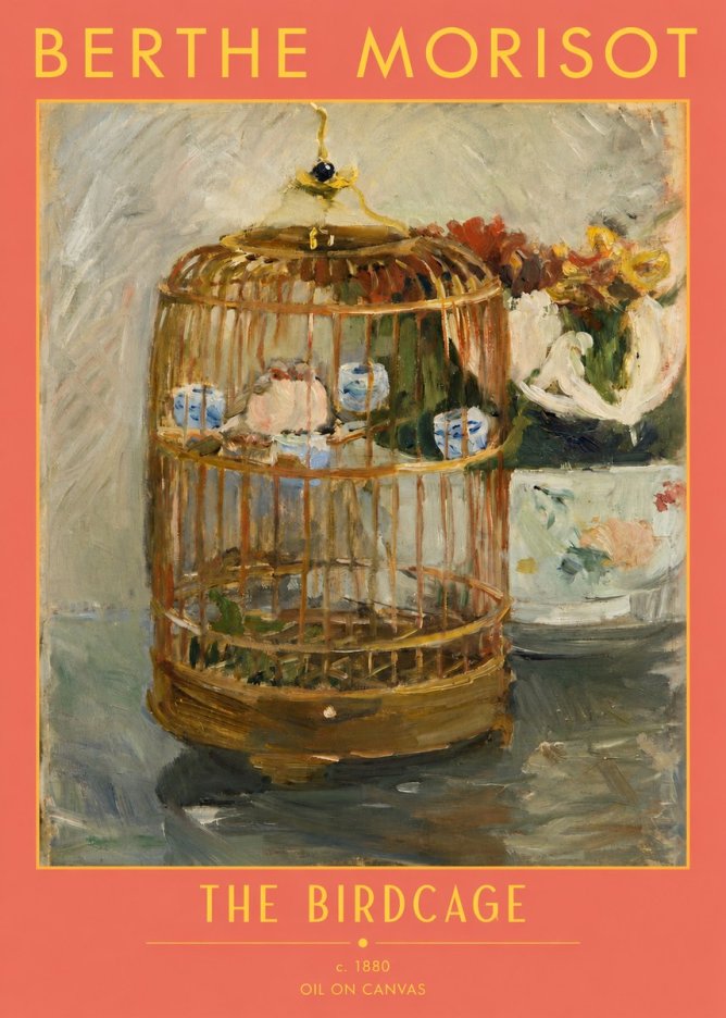 Berthe Morisot The Birdcage I No2 - Affiche