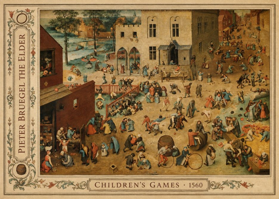 Pieter Bruegel Children's Games I No3 - Affiche