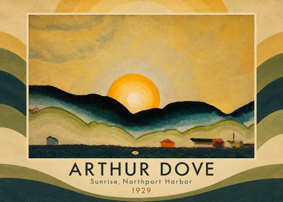 Arthur Dove Sunrise, Northport Harbor No1 - Affiche