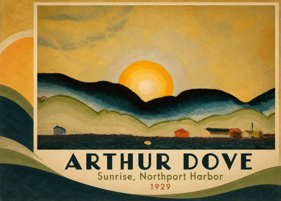 Arthur Dove Sunrise, Northport Harbor No2 - Affiche