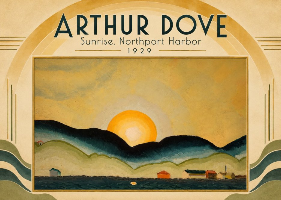 Arthur Dove Sunrise, Northport Harbor No6 - Affiche