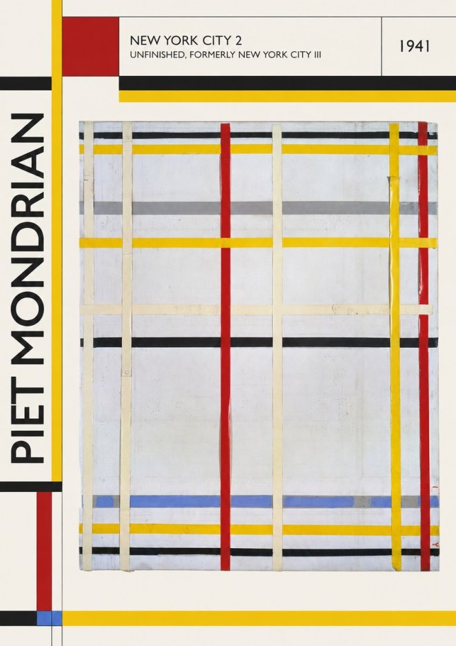 Piet Mondrian New York City 2 No2 - Affiche