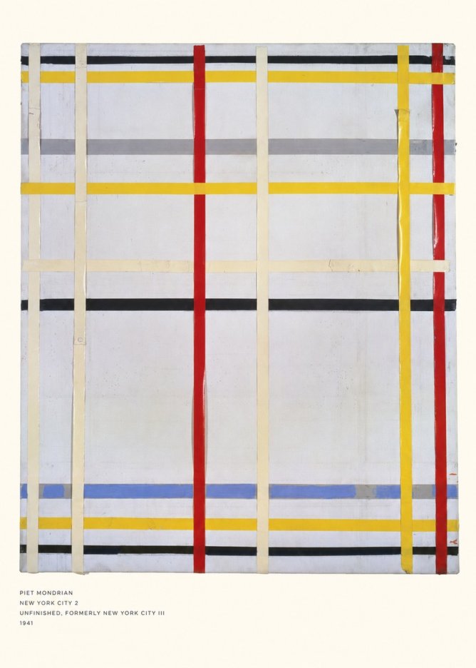 Piet Mondrian New York City 2 No5 - Affiche