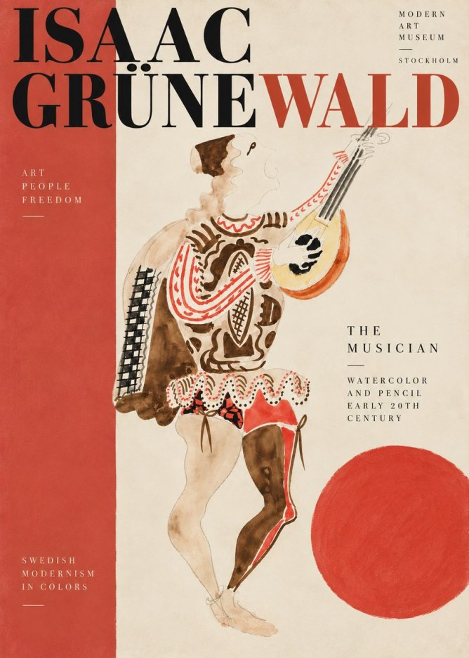 Isaac Grünewald The Lute Player No5 - Affiche
