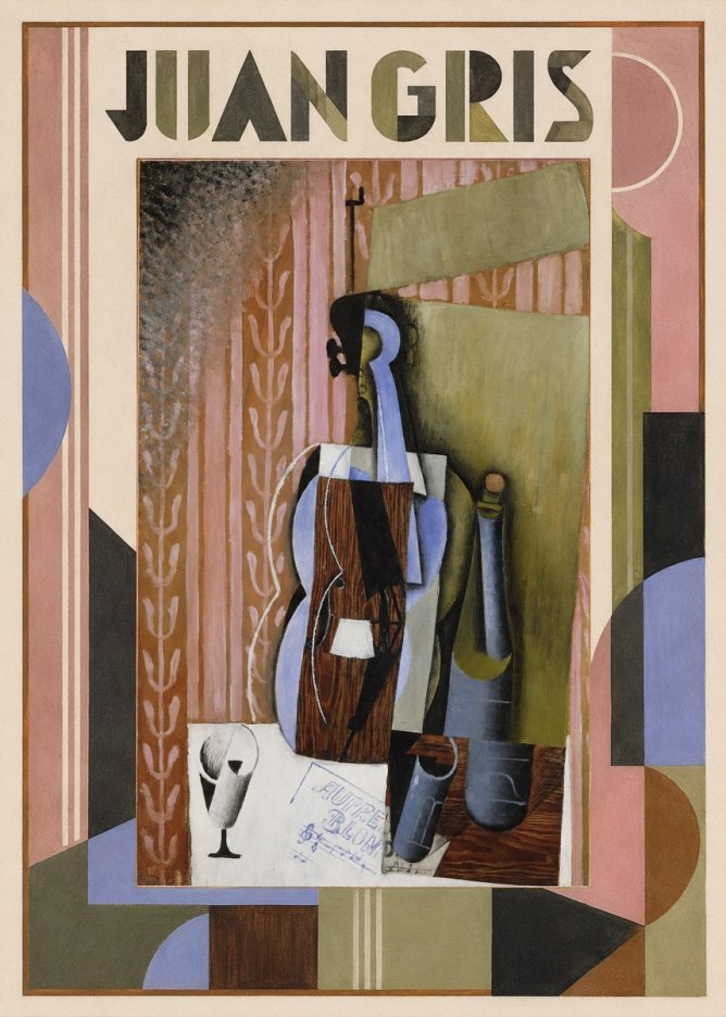 Juan Gris Still Life with Mandolin No1 - Affiche