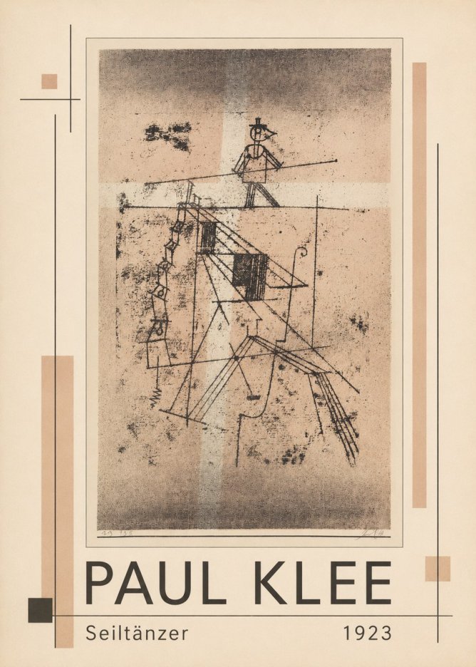 Paul Klee Seiltänzer II No1 - Affiche