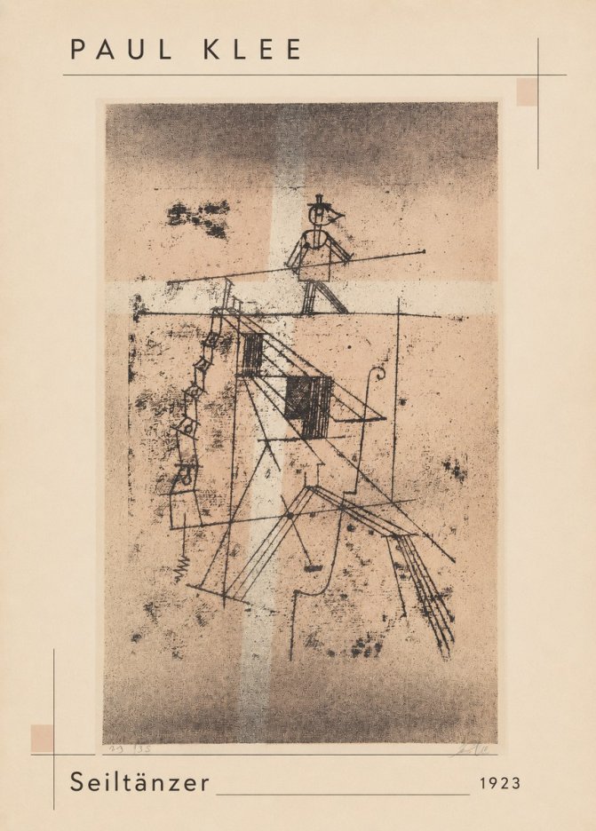 Paul Klee Seiltänzer II No3 - Affiche
