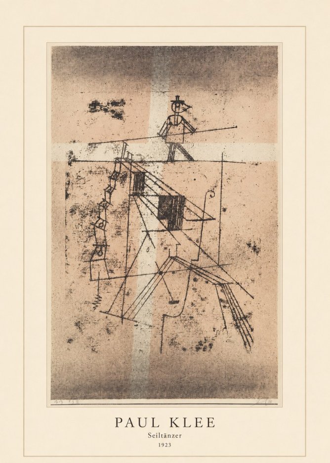 Paul Klee Seiltänzer II No4 - Affiche