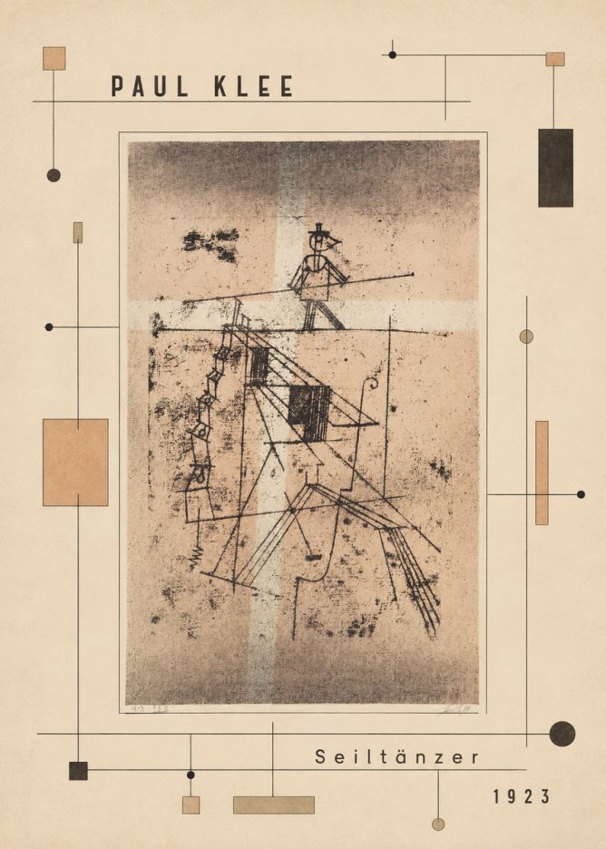 Paul Klee Seiltänzer II No5 - Affiche