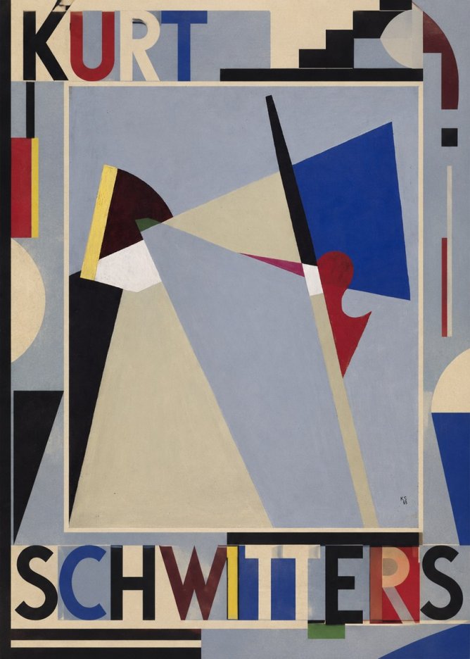 Kurt Schwitters Abstract Composition No5 - Affiche