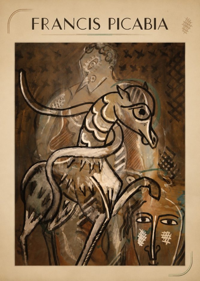 Francis Picabia Stylized Figures and Horse No6 - Affiche