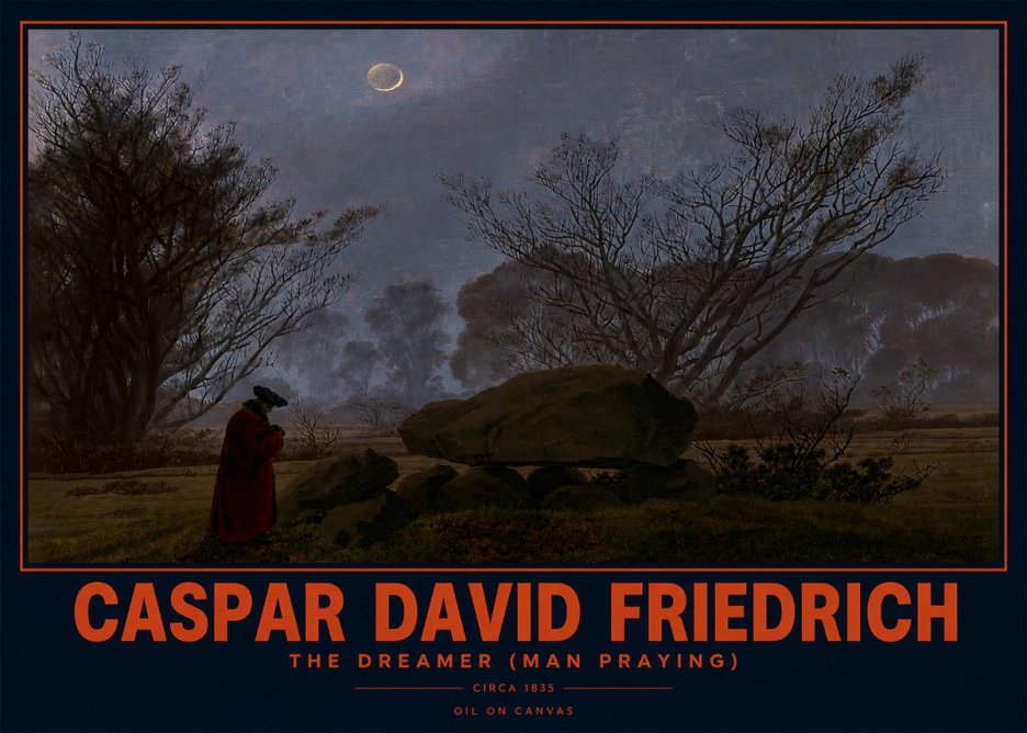 Caspar David Friedrich The Dreamer (Man Praying) No2 - Affiche