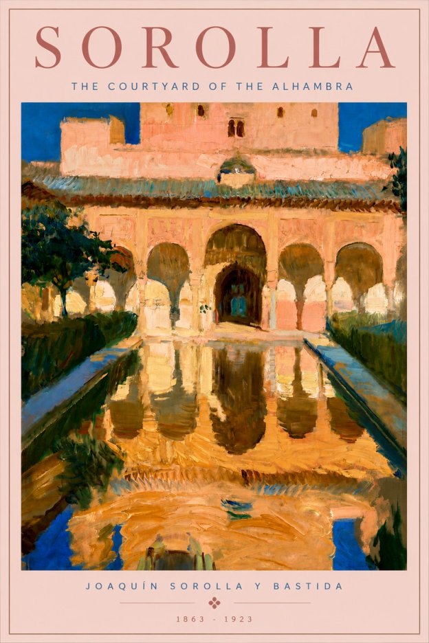 Sorolla The Courtyard of the Alhambra No4 - Affiche