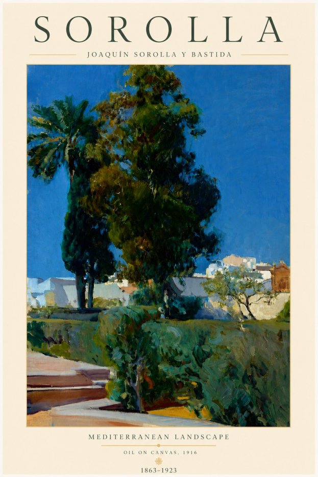 Sorolla Mediterranean Landscape No3 - Affiche