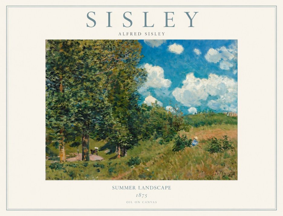Sisley Summer Landscape No1 - Affiche