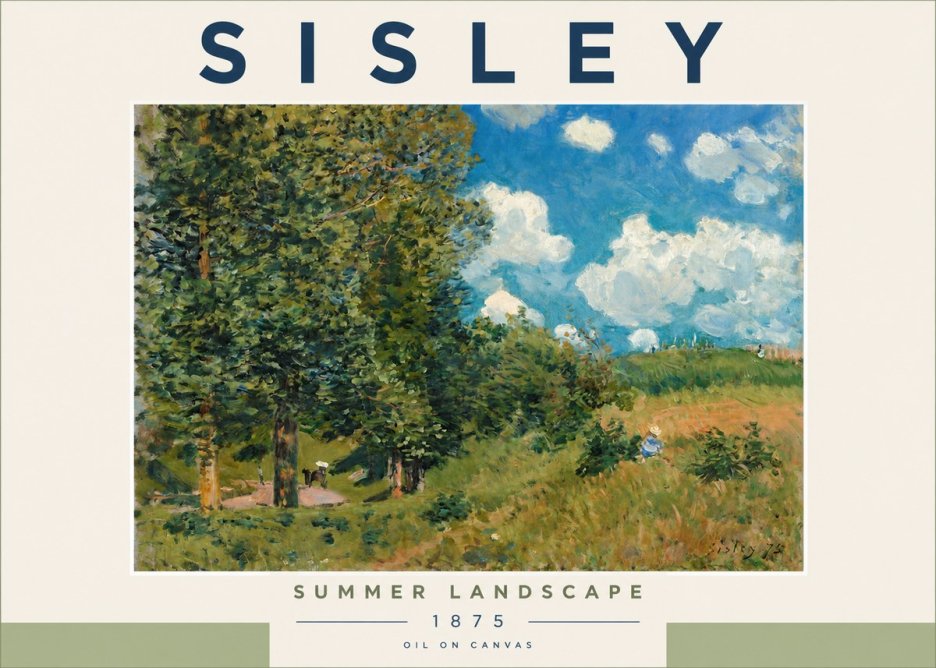 Sisley Summer Landscape No2 - Affiche