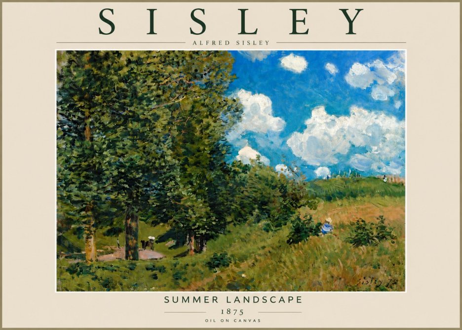 Sisley Summer Landscape No5 - Affiche