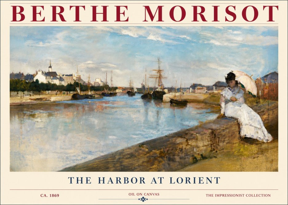 Berthe Morisot The Harbor at Lorient No6 - Affiche