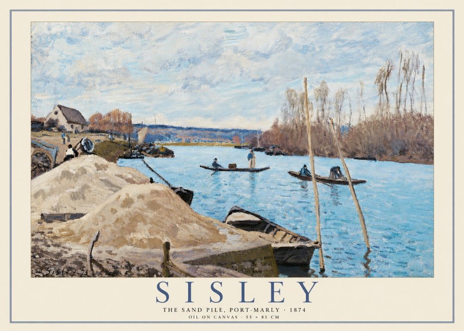 Sisley The Sand Pile, Port-marly No5 - Affiche