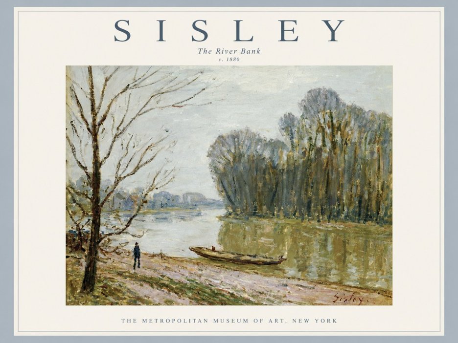 Sisley The River Bank II No2 - Affiche