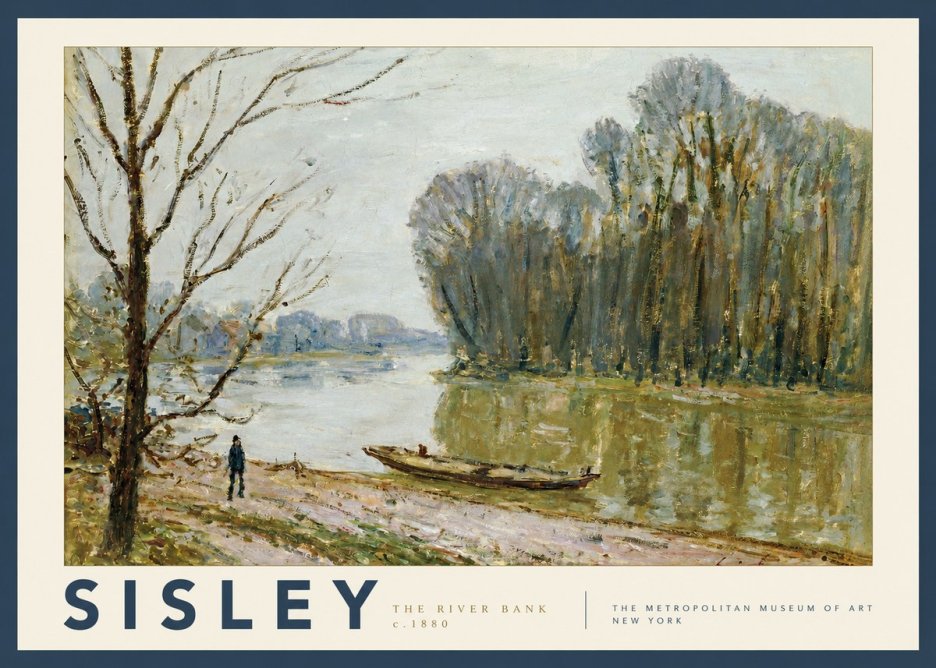 Sisley The River Bank II No3 - Affiche