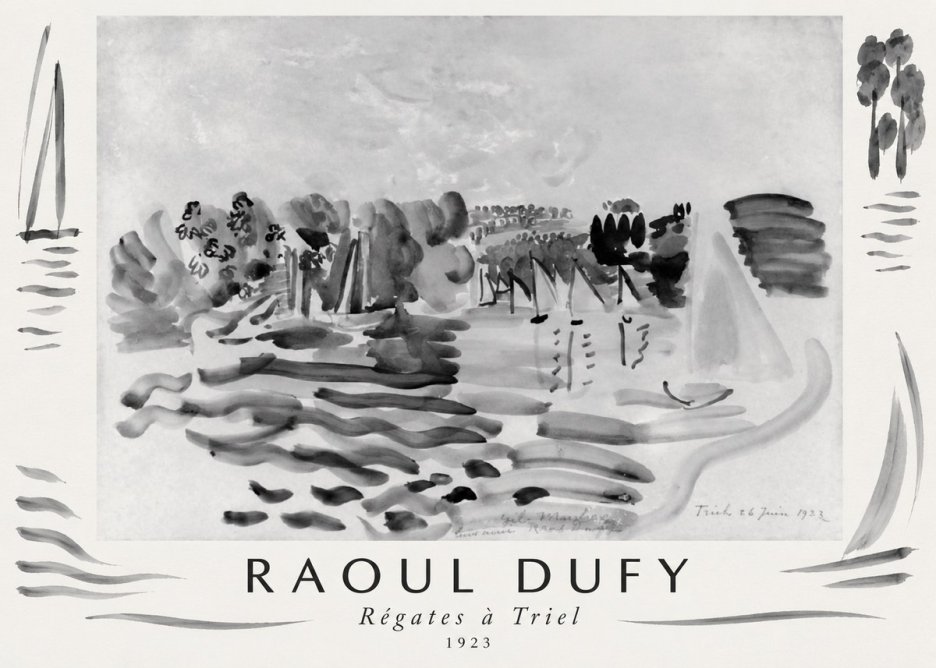 Raoul Dufy Régates À Triel No1 - Affiche