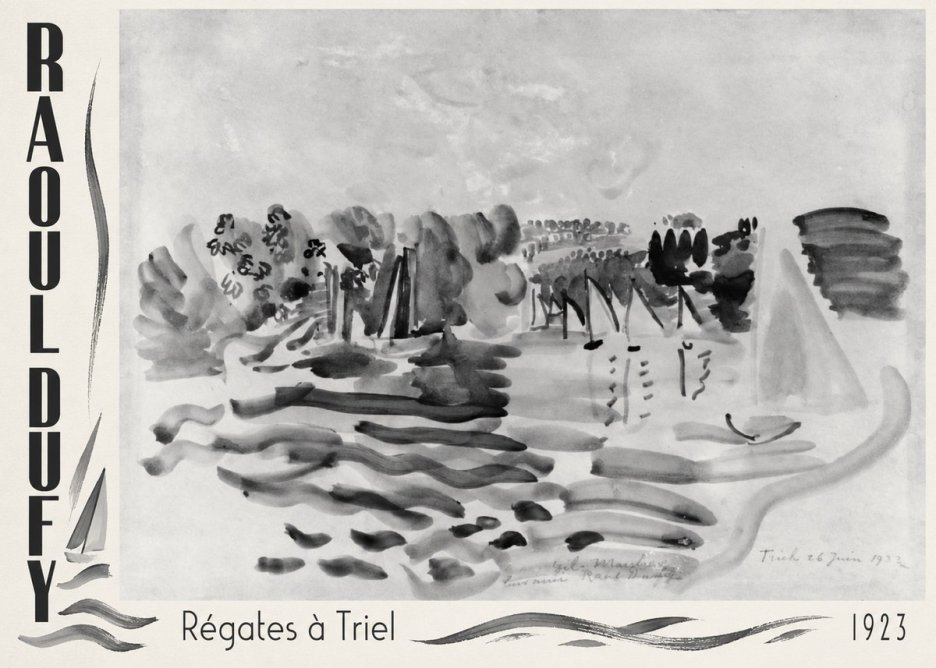Raoul Dufy Régates À Triel No2 - Affiche