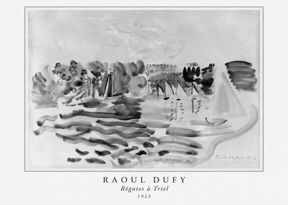 Raoul Dufy Régates À Triel No5 - Affiche