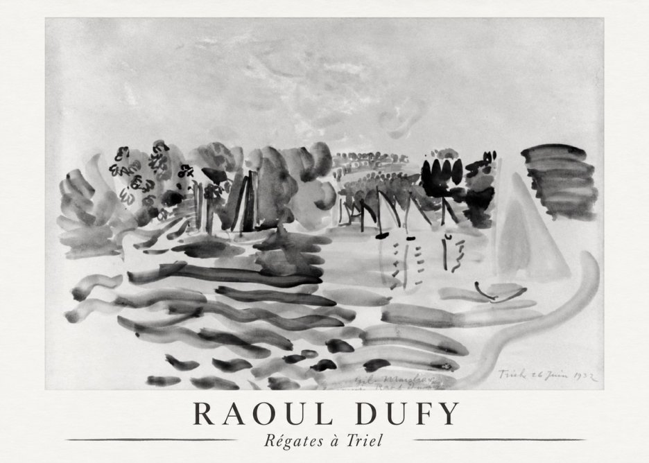 Raoul Dufy Régates À Triel No6 - Affiche