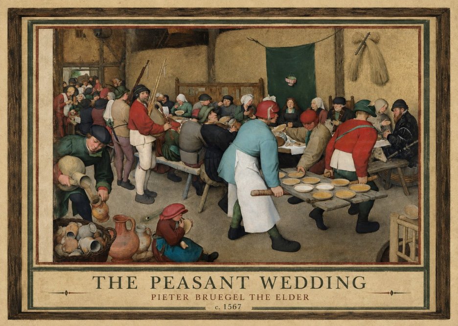 Pieter Bruegel The Peasant Wedding II No1 - Affiche