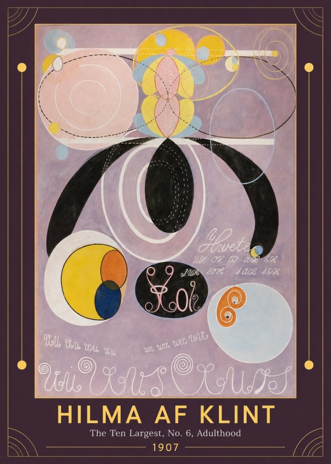 Hilma af Klint The Ten Largest, No. 6, Adulthood No1 - Affiche