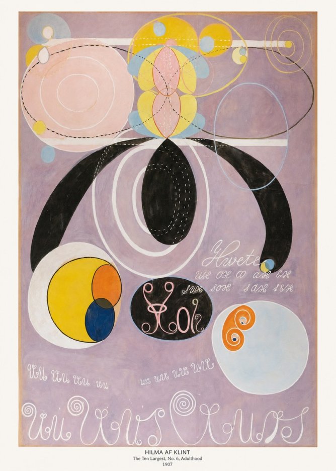 Hilma af Klint The Ten Largest, No. 6, Adulthood No6 - Affiche