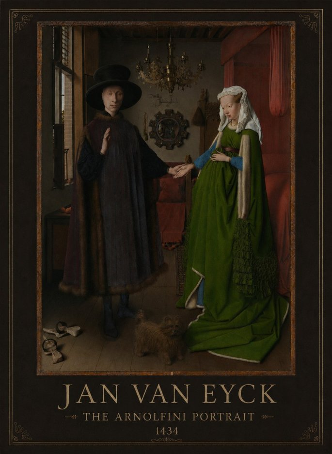 Jan van Eyck The Arnolfini Portrait II No1 - Affiche