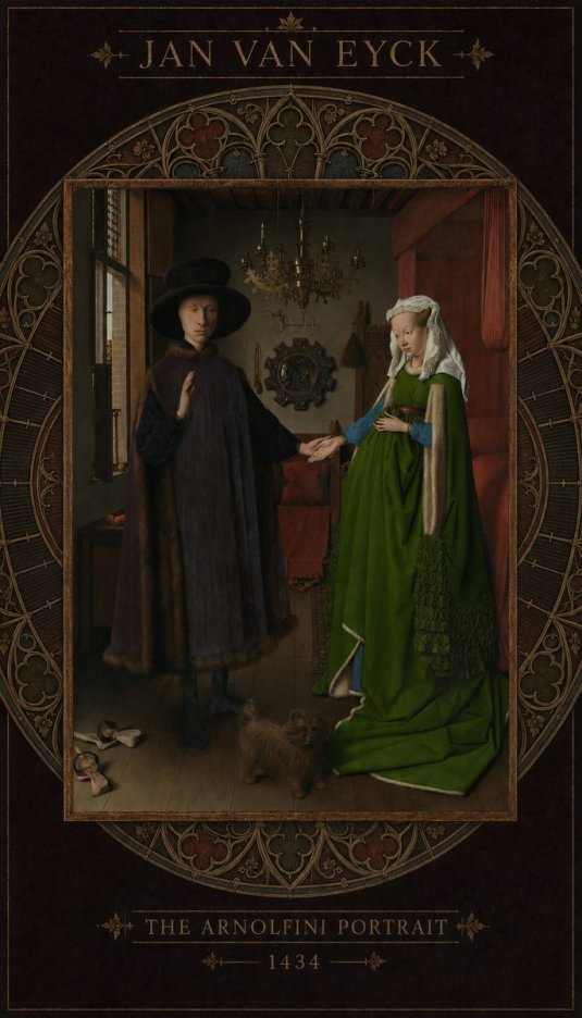 Jan van Eyck The Arnolfini Portrait II No6 - Affiche