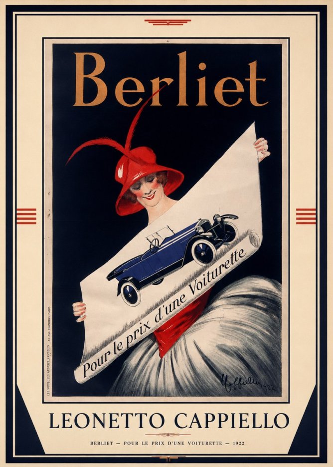 Leonetto Cappiello Berliet - Pour Le Prix D'une Voiturette No1 - Affiche