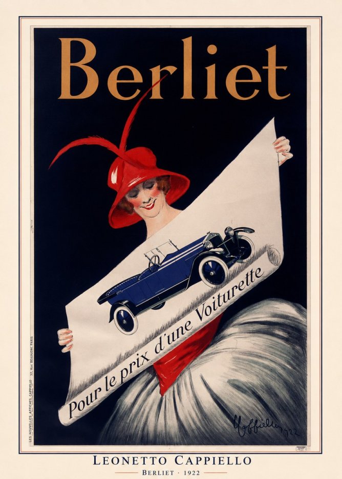 Leonetto Cappiello Berliet - Pour Le Prix D'une Voiturette No6 - Affiche