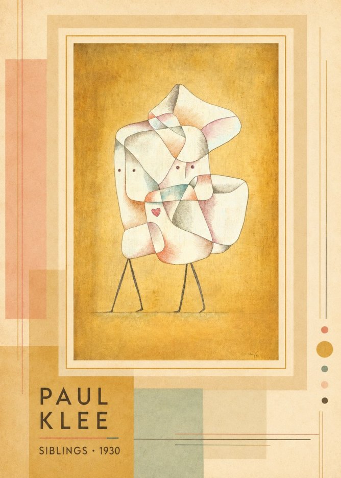 Paul Klee Siblings No3 - Affiche